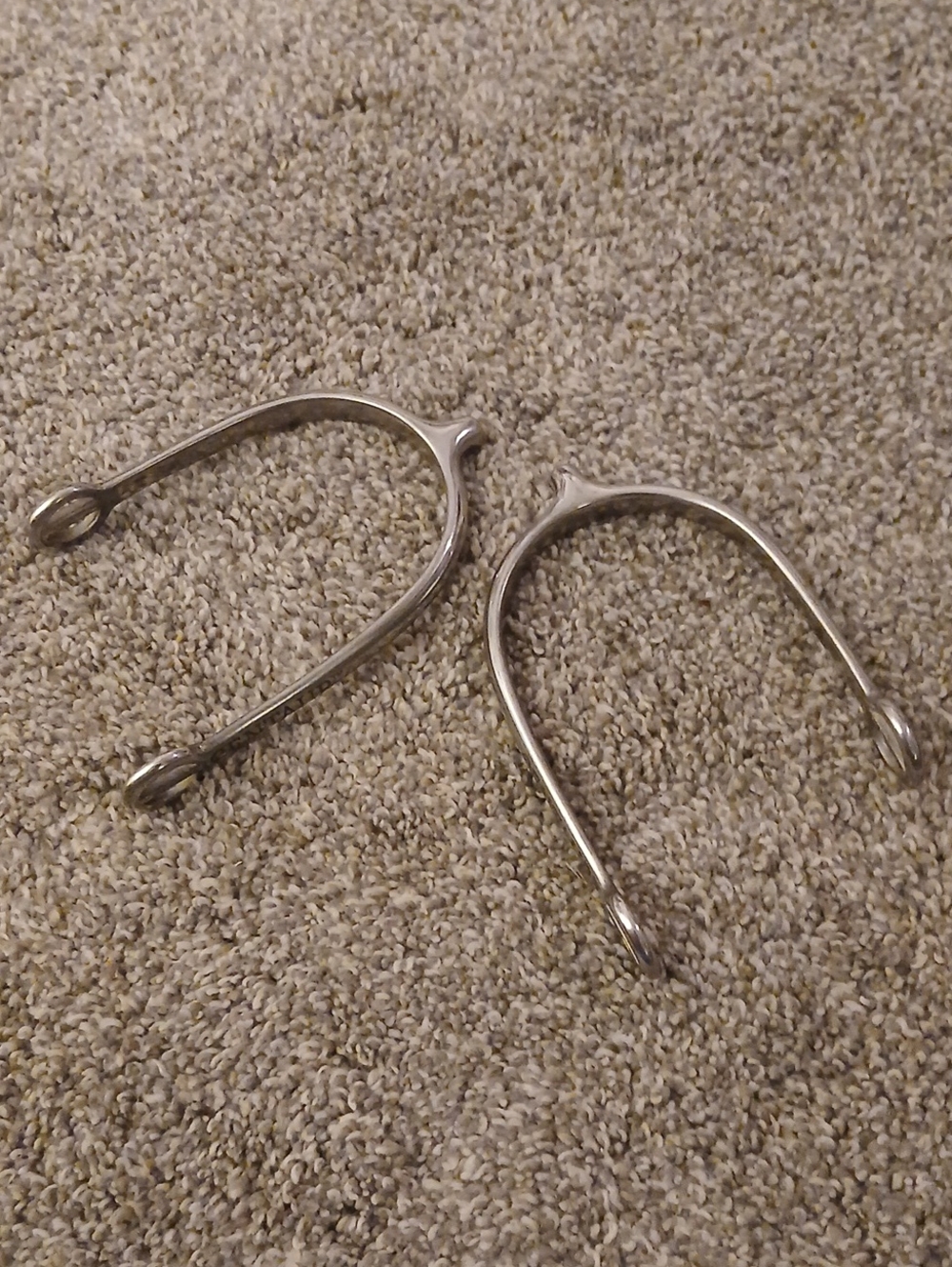 Child's Stainless Steel Riding Bumper Spurs - Silver